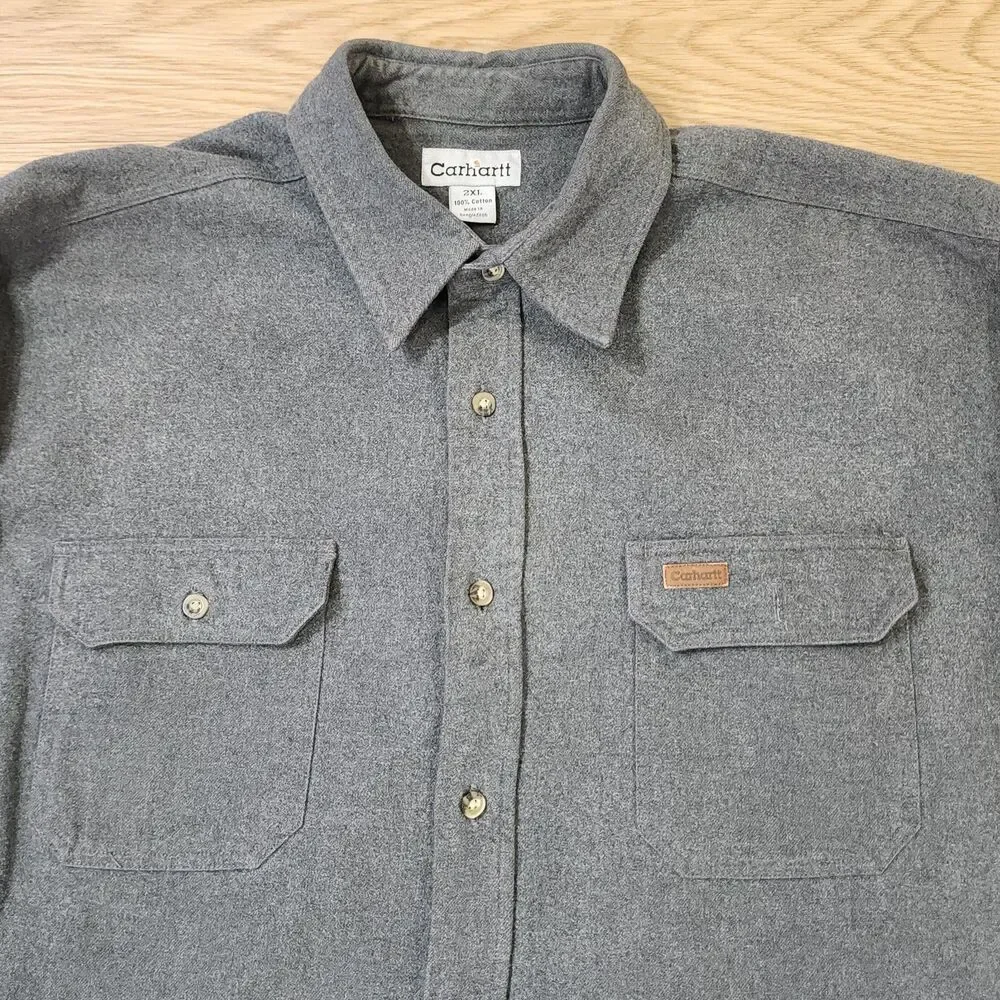 Carhartt Loose Fit Mid Weight Chambray L/S Button-down Men’s XXL - Picture 2 of 12